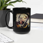Performing With Explosive Energy Black Glossy Mug - Beyond T-shirts